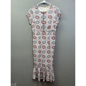 Wayward Fancies Dress Women Small Multi Floral Mandala Zip Front Mermaid Flounce
